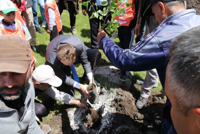 Hanak’ta 600 Fidan Toprakla Buluşturuldu