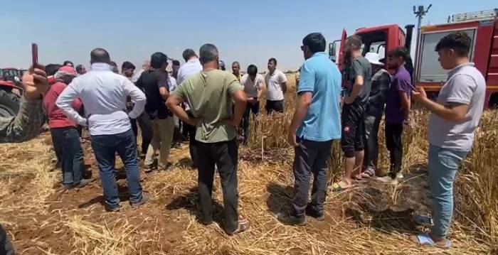 Araziye Mercek Düzeneği Kurdular 50 Dönümlük Ekili Tarla Küle Döndü