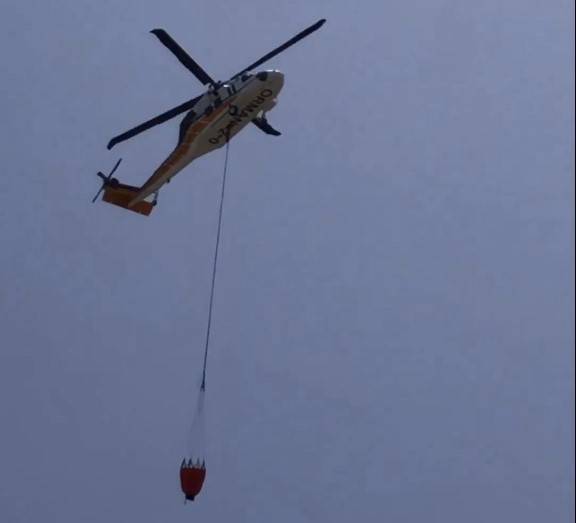 Nefes Helikopteri İle Yangına İlk Müdahale