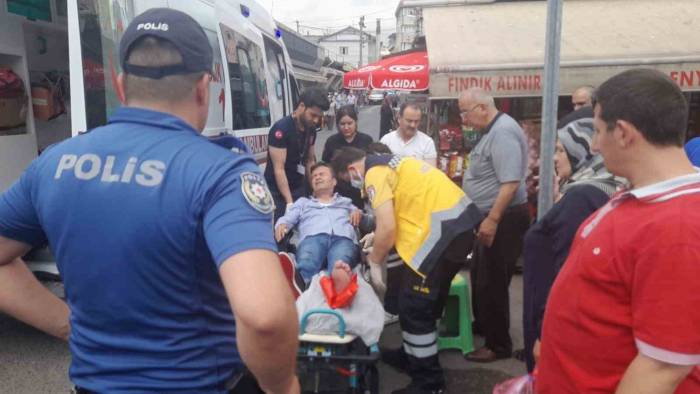 Otomobilin Ayağının Üzerinden Geçtiği Yaya Yaralandı