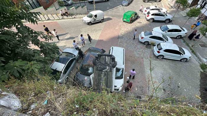 İstanbul’da Feci Kaza: Araç Kullanmayı Öğrenirken, Pedalları Karıştırdı 10 Metreden Aşağıya Uçtu