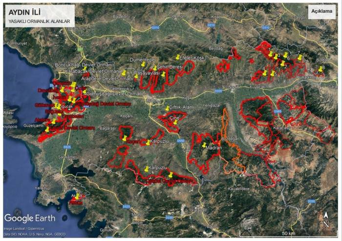 Aydın’da Ormanlık Alanlara İzinsiz Girilemeyecek