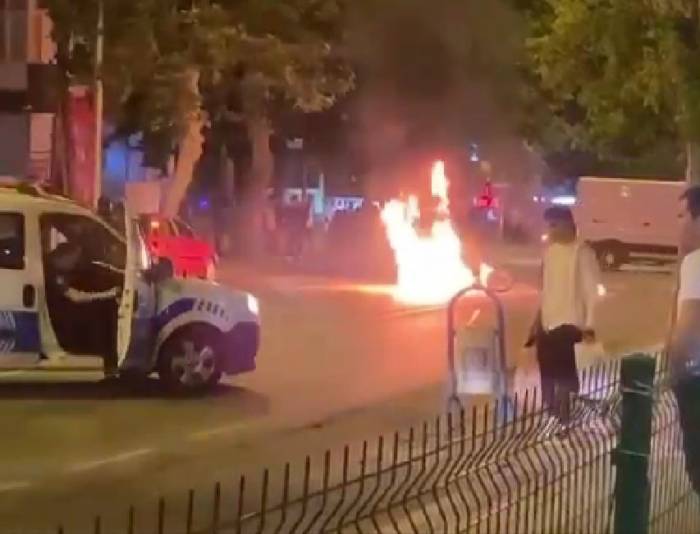 Yolcu Otobüsüyle Çarpışan Motosiklet Cayır Cayır Yandı: 1 Yaralı