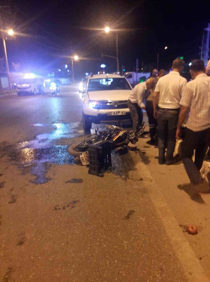 Otomobil İle Motosiklet Çarpıştı: 1 Yaralı