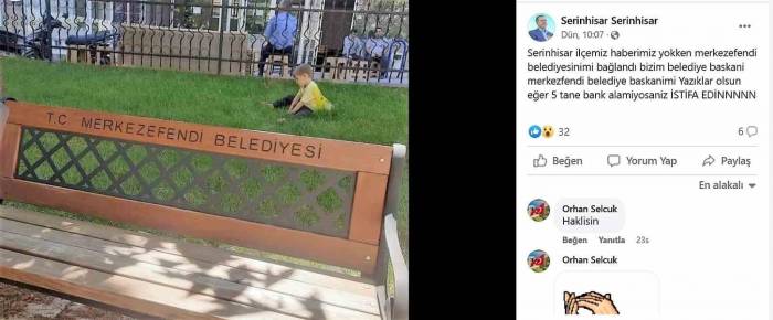 Serinhisar Belediyesinin Bankları Tartışma Konusu Oldu