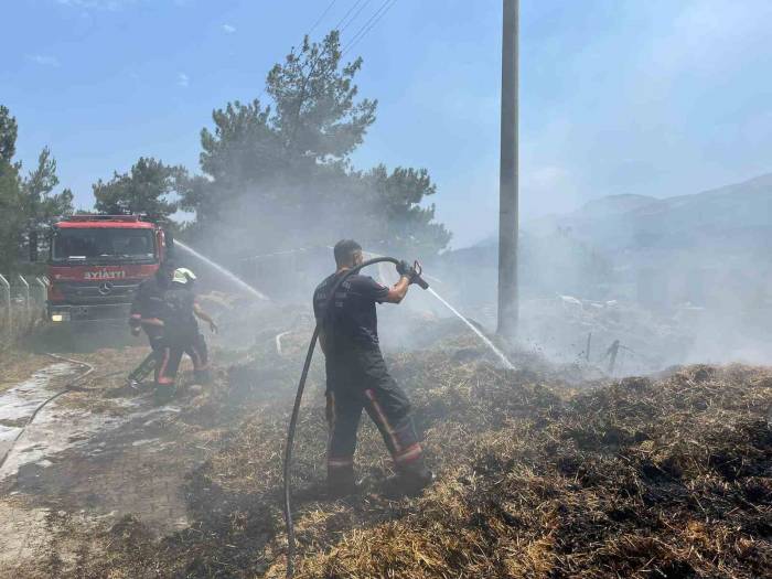 Çiftlik Yangını Ormana Sıçramadan Söndürüldü