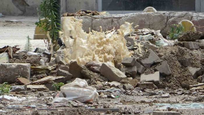 Malatya’da Patlayan Doğalgaz Borusu Paniğe Neden Oldu
