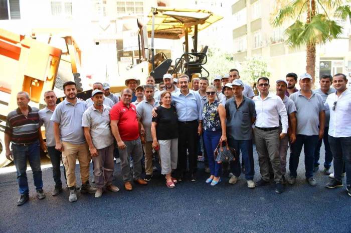 Başkan Çetin, Asfalt Çalışmalarını Denetledi