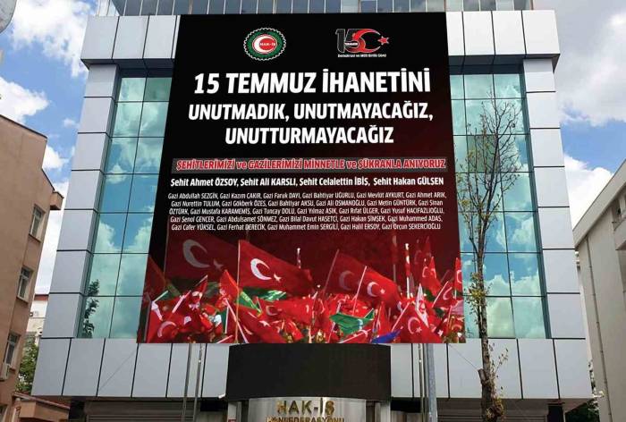 Hak-iş Genel Başkanı Arslan: "15 Temmuz’u Unutmadık, Unutmayacağız, Unutturmayacağız"