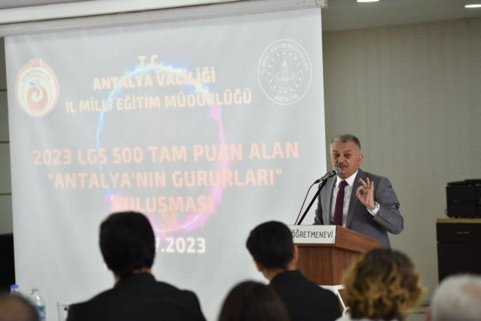 Vali Yazıcı:"antalya’nın Lgs’de Giderek Artan Bir Başarı Grafiği Var"