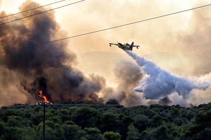 Yunanistan Orman Yangınlarıyla Mücadele Ediyor