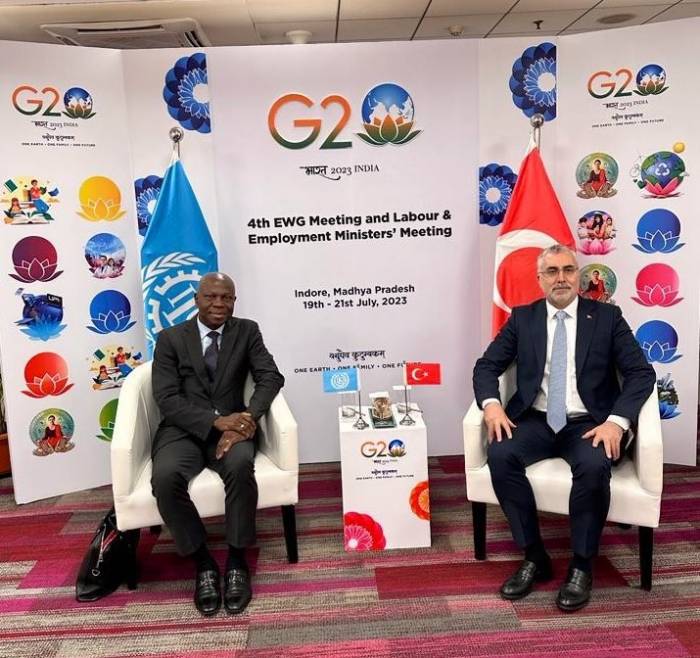 Bakanı Işıkhan, Ilo Genel Direktörü Houngbo İle Görüştü.