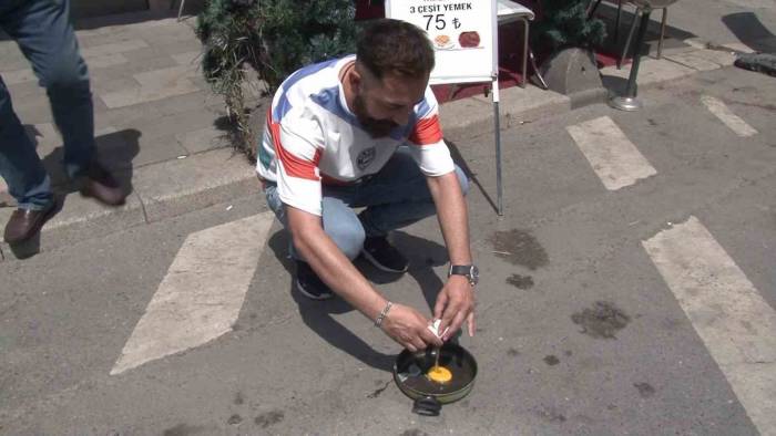 Çekmeköy’de Güneşin Altında Isınan Tavada Yumurta Pişirdiler