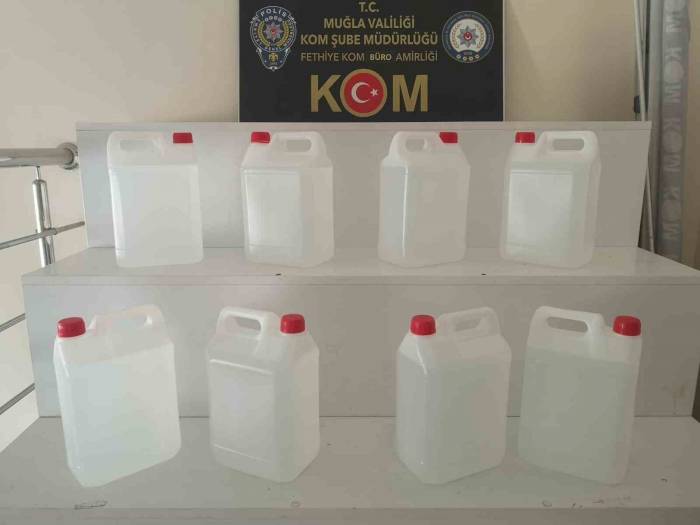 Fethiye’de Polis Ekipleri 140 Litre Etil Alkol Ele Geçirildi