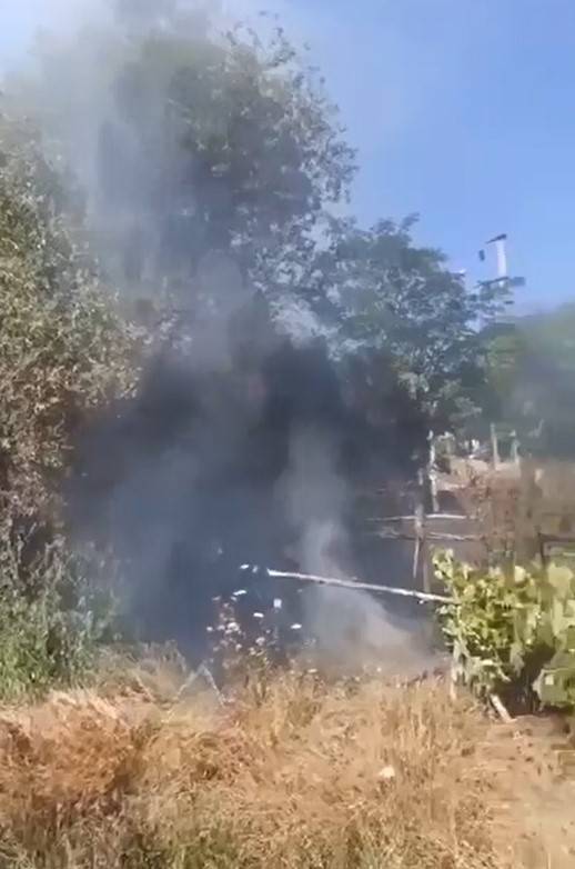 Kırık Cam Şişeleri Otluk Alanı Tutuşturdu
