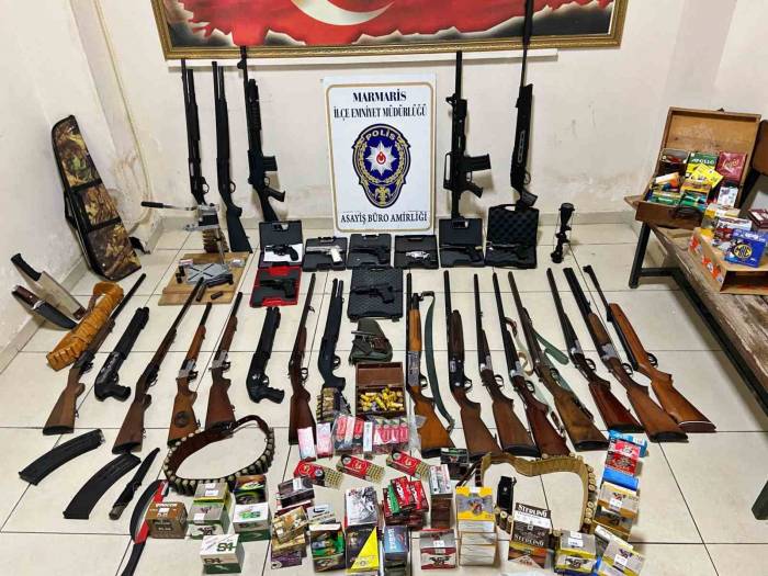 Marmaris’te Polislerin Operasyon Yaptığı Adres Ev Değil Cephanelik Çıktı