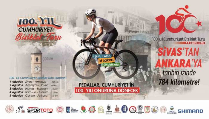 100.yıl Cumhuriyet Bisiklet Turu’nun 2. Etabında Bisikletçiler, Amasya’dan Havza’ya Pedal Çevirecek