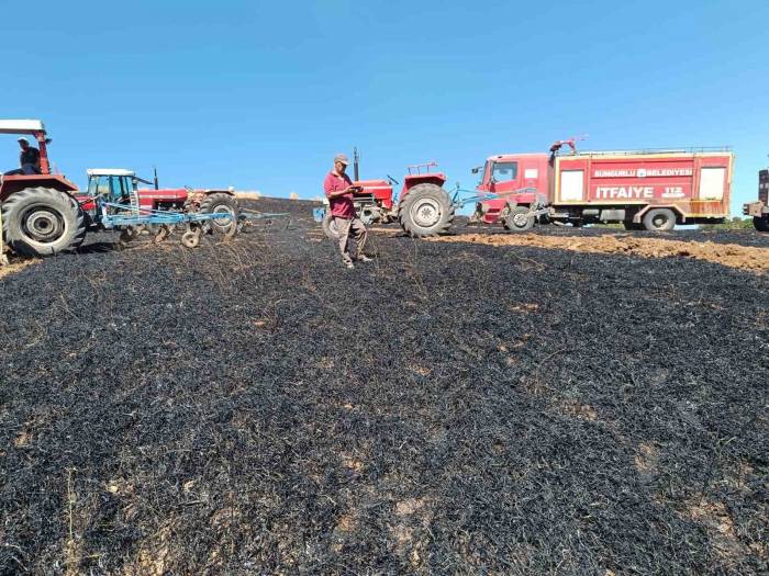 Çorum’da 60 Dönümlük Buğday Tarlası Kül Oldu