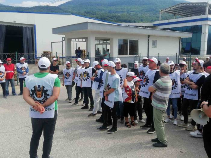 Su Fabrikasında İşten Çıkarılan İşçilerden Eylem