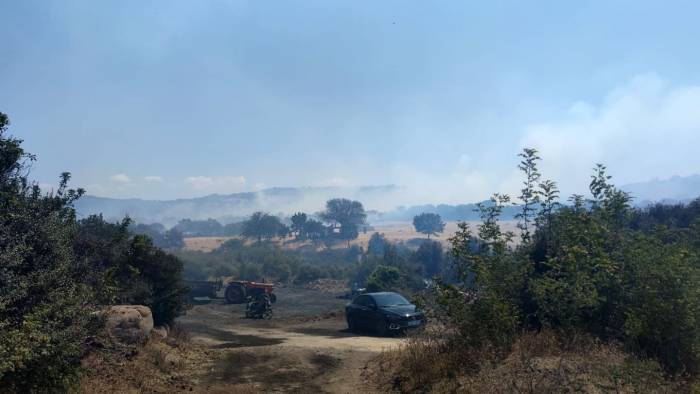 Çanakkale’de Tarım Arazilerinin Bulunduğu Bölgede Yangın