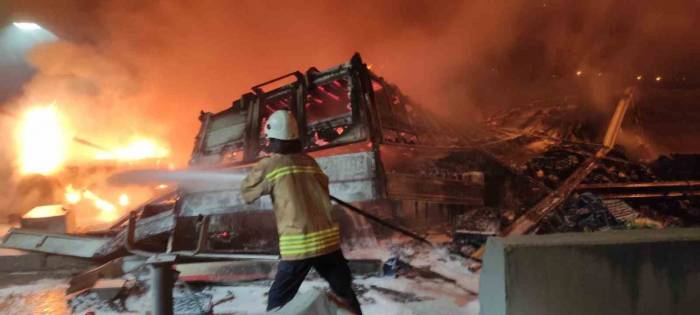Hatay’da Tır Otoyol Gişelerine Çarpıp Yandı: 2 Yaralı