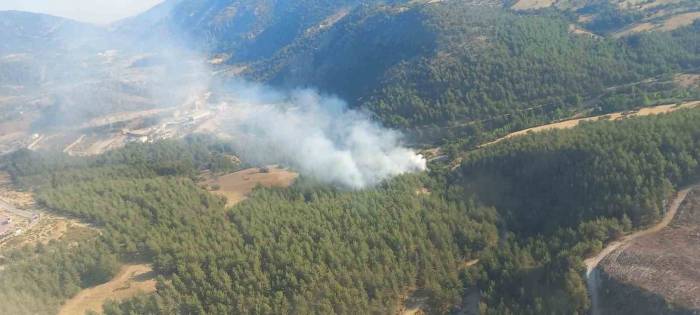 İzmir’de Orman Yangınına Havadan Ve Karadan Müdahale Ediliyor