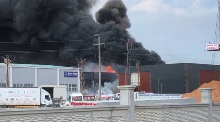 Tekirdağ’da Bir Fabrika Alevlere Teslim Oldu