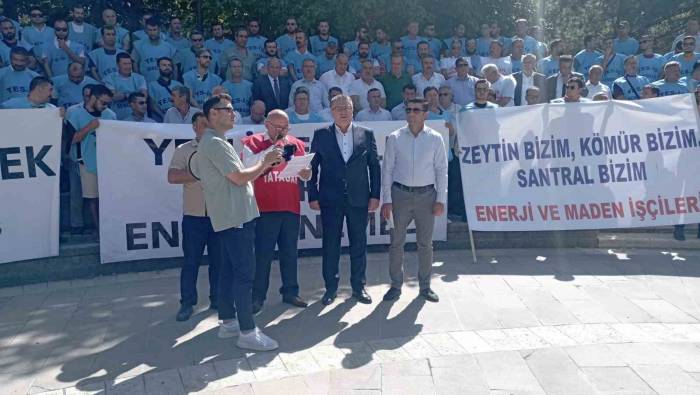 Yeniköy Termik Santrali Çalışanları Madenlere Sahip Çıkmak İçin Tbmm’nin Önünde Toplandı