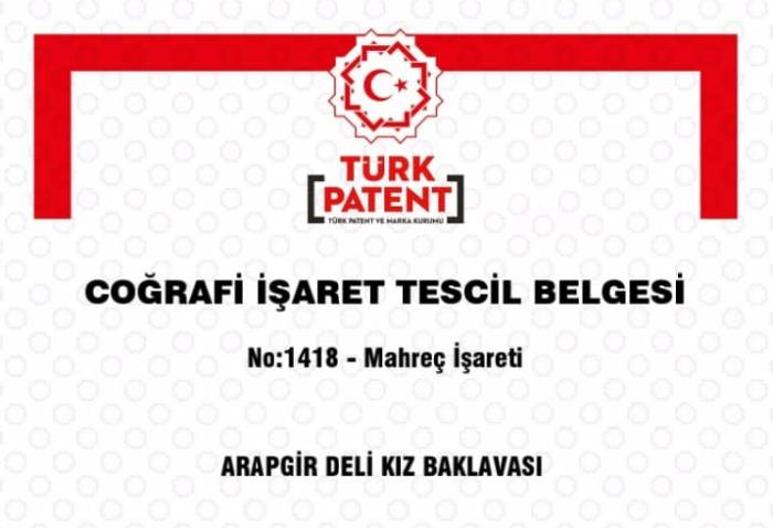 Arapgir Deli Kız Baklavası’na Coğrafi Tescil