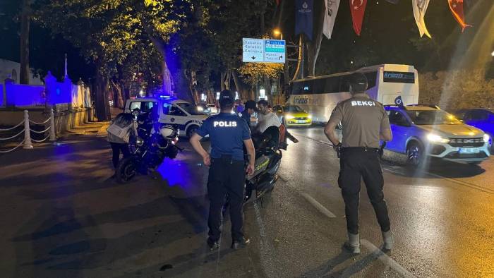 İstanbul’da Motosiklet Sürücülerine Yönelik Asayiş Uygulaması Yapıldı
