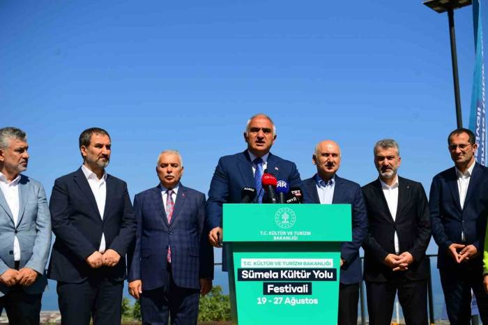 Kültür Ve Turizm Bakanı Ersoy Sümela Kültür Yolu Festivali’nin Açılışı İçin Trabzon’a Geldi