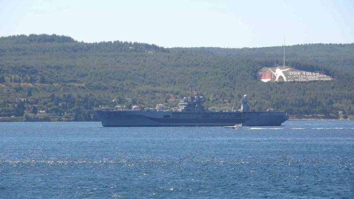 Abd’nin Amiral Gemisi ’uss Mount Whitney’, Çanakkale Boğazı’ndan Geçti