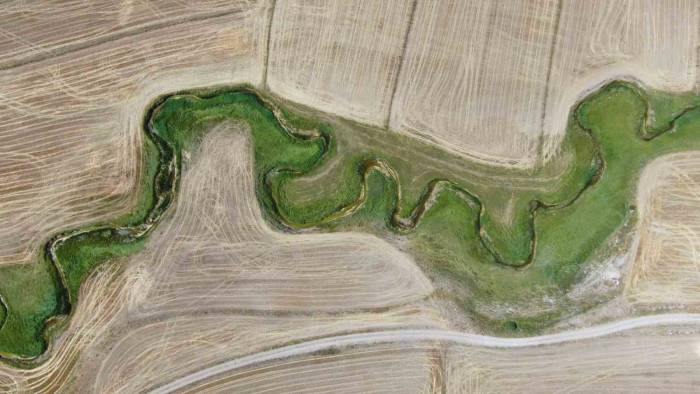 Bozkır Ortasındaki Gizli Hayat Dron İle Görüntülendi