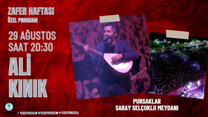 Pursaklar’da Ali Kınık Konseri Düzenlenecek