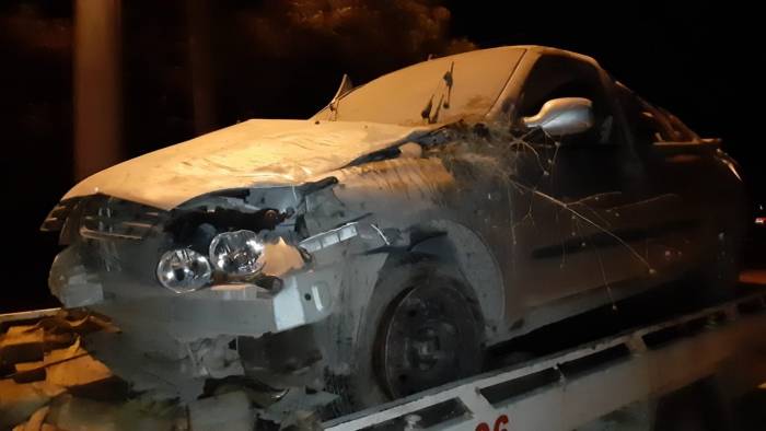 Defalarca Takla Atan Otomobil Hurdaya Döndü: 2 Yaralı