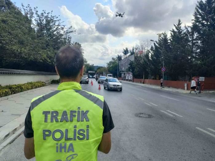 Sarıyer’de Dron Destekli Trafik Denetimi