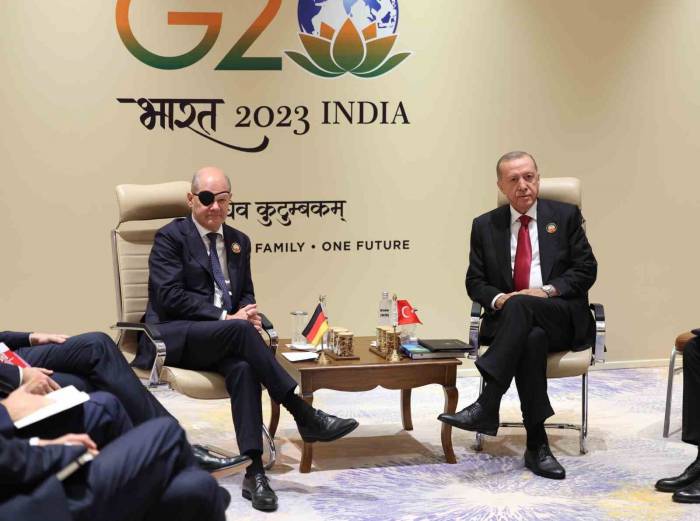 Cumhurbaşkanı Erdoğan, Almanya Başbakanı Scholz’u Kabul Etti