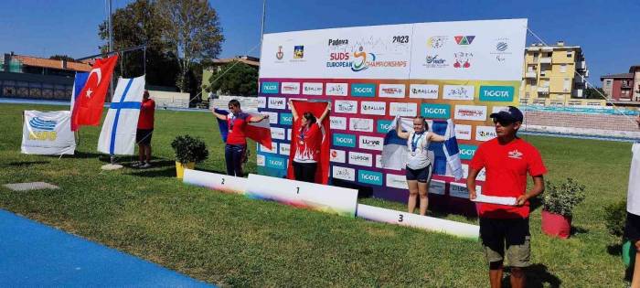 Münevvere Yılmaz Avrupa Şampiyonasında Gülle Atmada Şampiyon Oldu