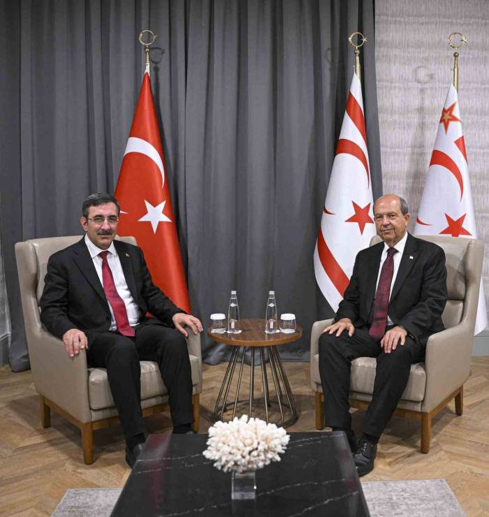 Cumhurbaşkanı Yardımcısı Yılmaz, Kktc Cumhurbaşkanı Tatar İle Görüştü