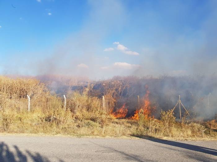 Kazı Alanında Korkutan Yangın