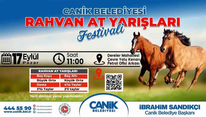 Samsun’da "Canik Rahvan At Yarışları Festivali" Yapılacak