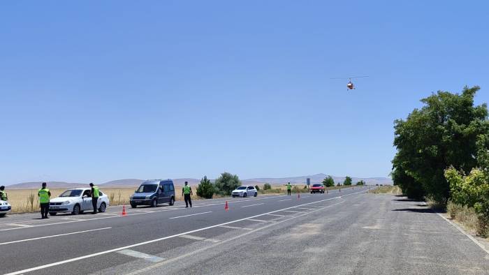 Nevşehir’de Sürücüler Havadan Denetlendi