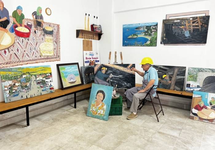 Madenden Emekli Olduktan Sonra Ressam Oldu, 68 Yaşında Sanatını İcra Ediyor