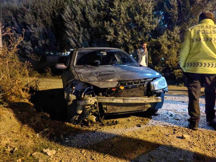 Otomobil Ağaca Çarpıp Devrildi: O Anlar Kameralara Yansıdı