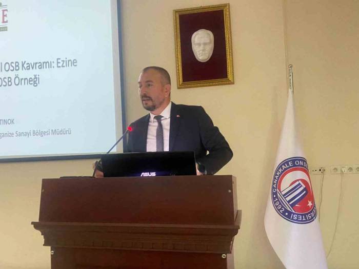 Çomü’deki Çalıştay’da Ezine Gıda Osb Müdürü Altınok’tan Sunum