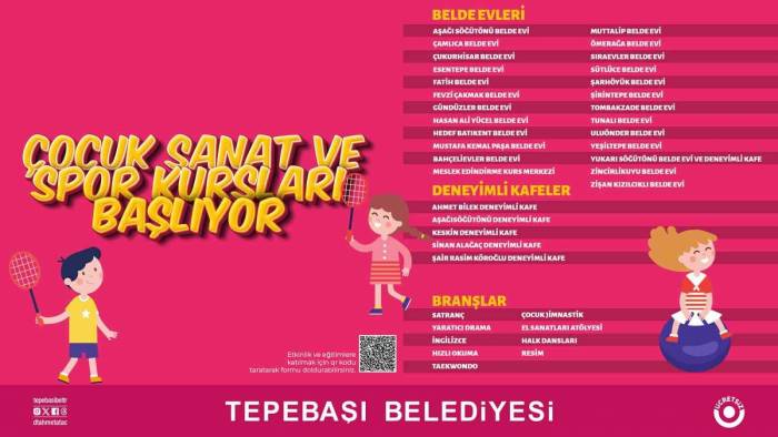 Çocuk Sanat Ve Spor Kursları Başlıyor