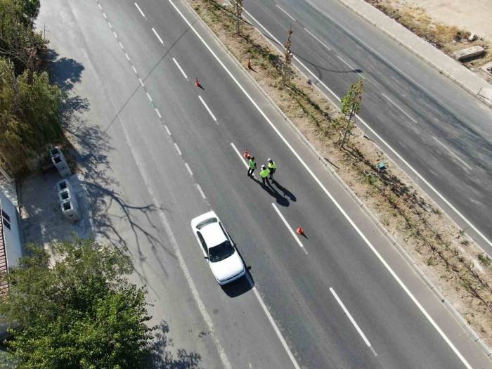 Aksaray’da Polis Trafiği Helikopterle Havadan Denetledi