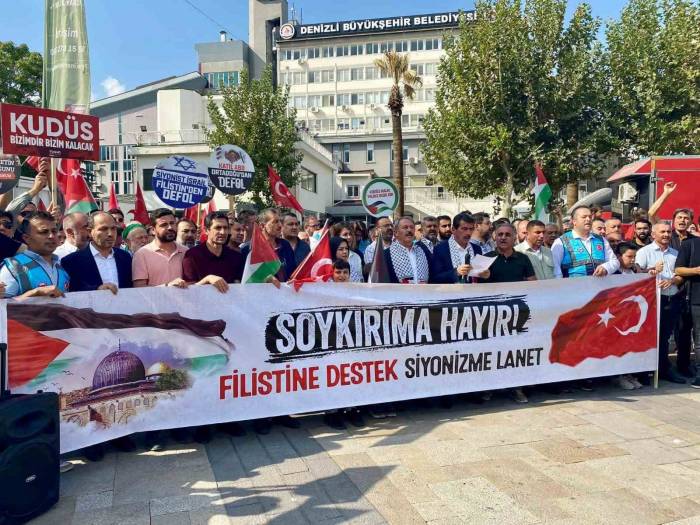 Denizliler Filistin’e Destek İçin Yürüdü