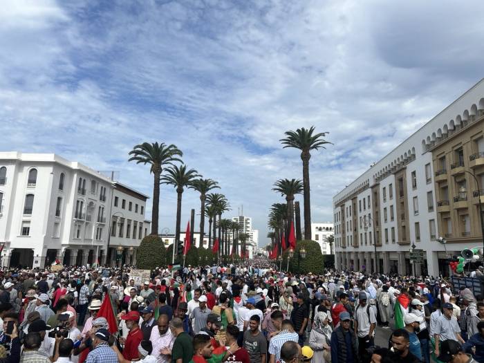 Fas’ta Filistin’e Destek Protestosu