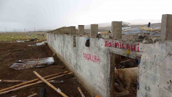 Van’da Hortum: 2 Kişi Yaralandı, Bir Çiftlik Zarar Gördü